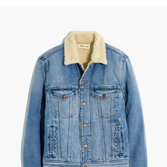 MADEWELL faux shearling trucker jacket - Picture 1 of 7